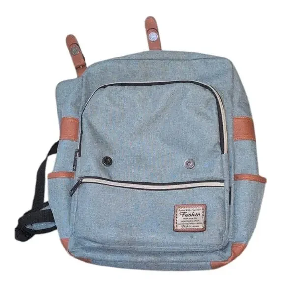 Feskin Blue Professional Laptop Backpack with USB Port - Picture 2 of 4